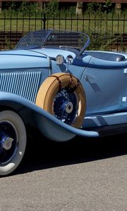 Превью обои 1931 auburn speedster, ретро, фары, кабриолет