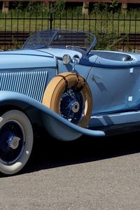 Превью обои 1931 auburn speedster, ретро, фары, кабриолет