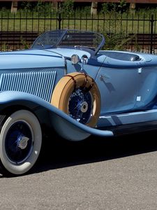 Превью обои 1931 auburn speedster, ретро, фары, кабриолет