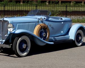 Превью обои 1931 auburn speedster, ретро, фары, кабриолет