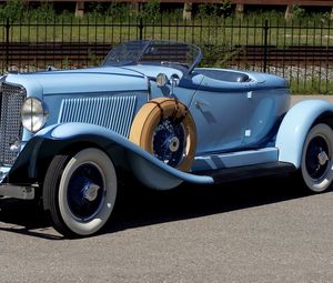 Превью обои 1931 auburn speedster, ретро, фары, кабриолет