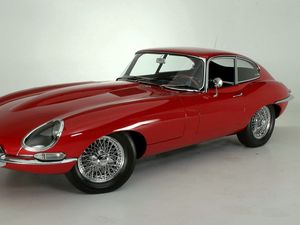 Превью обои 1961, e, type jaguar, автомобиль, вид сбоку, красный