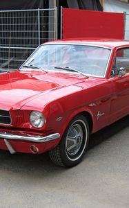 Превью обои 1965, ford, mustang, жесткая крыша, вид спереди