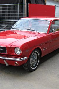 Превью обои 1965, ford, mustang, жесткая крыша, вид спереди