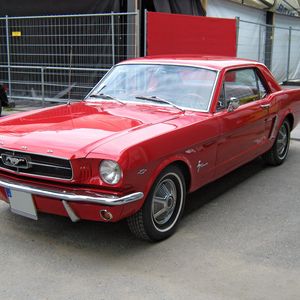 Превью обои 1965, ford, mustang, жесткая крыша, вид спереди