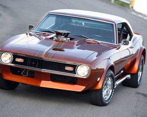 Превью обои 1968, chevrolet, camaro, авто, вид спереди