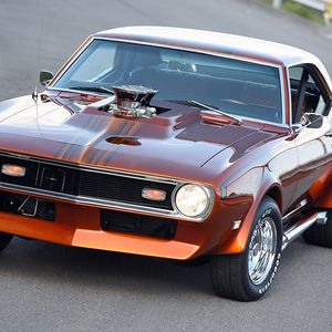 Превью обои 1968, chevrolet, camaro, авто, вид спереди