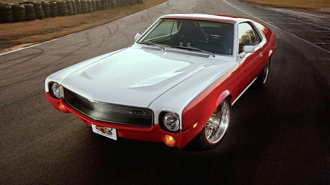 Скачать 1280x720 1969 amc amx, американский мускул кар, стиль, ретро обои,  картинки hd, hdv, 720p