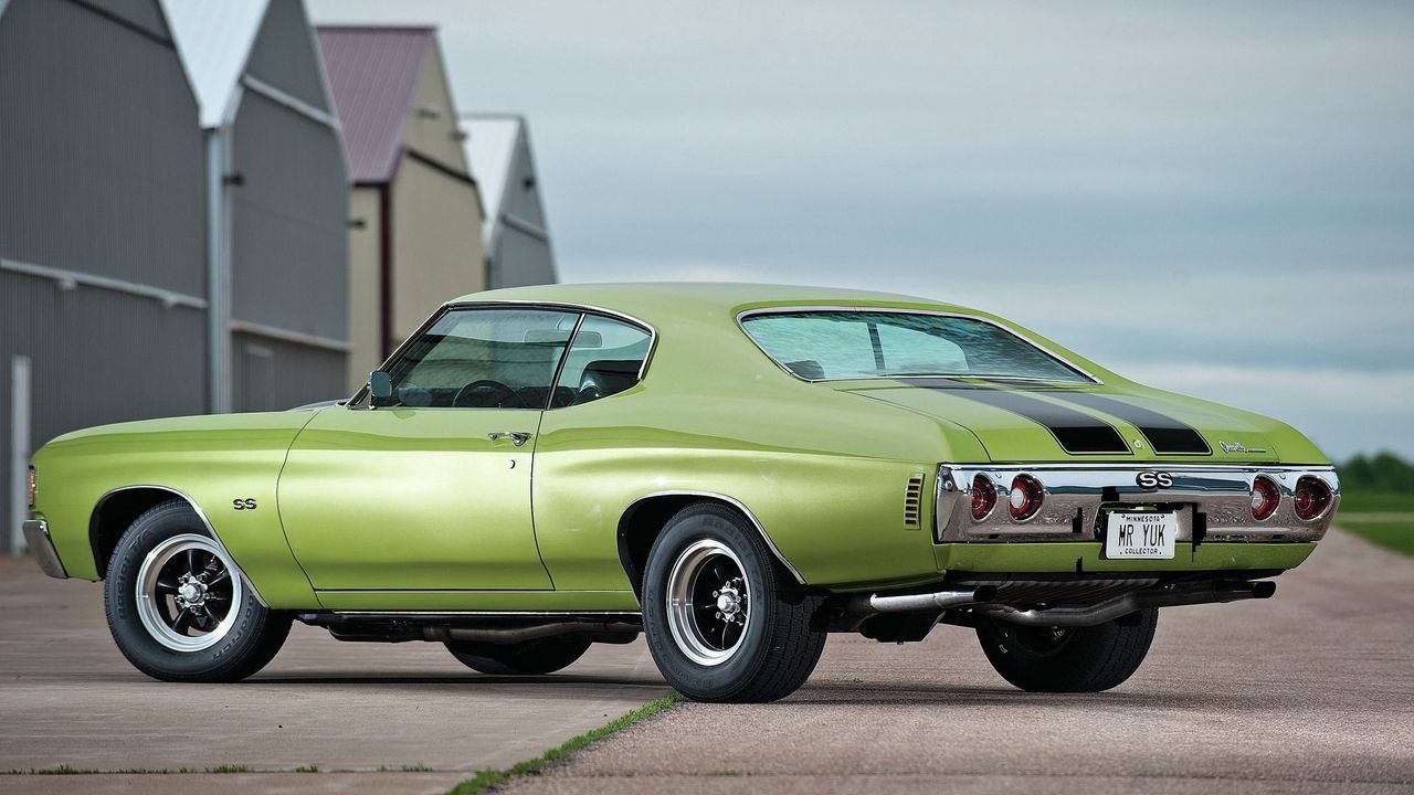 Обои 1972, chevrolet, chevelle, зеленый, авто