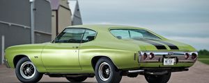Превью обои 1972, chevrolet, chevelle, зеленый, авто