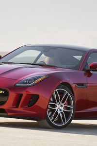 Превью обои 2015, jaguar, красный, авто, вид сбоку