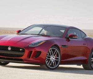 Превью обои 2015, jaguar, красный, авто, вид сбоку