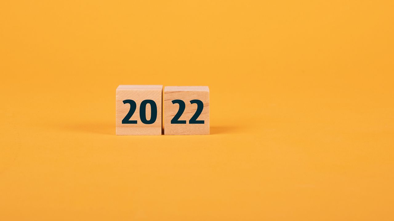Обои 2022, новый год, число, цифры, кубики