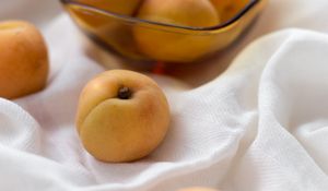 Превью обои абрикосы, фрукты, миска, композиция