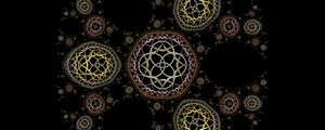Превью обои абстракция, фрактал, узоры, круги