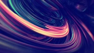 Превью обои абстракция, разноцветный, свечение, фрактал, 3d