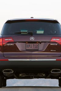 Превью обои acura, mdx, бордовый, джип, вид сзади, акура, стиль, авто