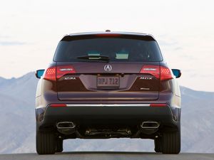 Превью обои acura, mdx, бордовый, джип, вид сзади, акура, стиль, авто