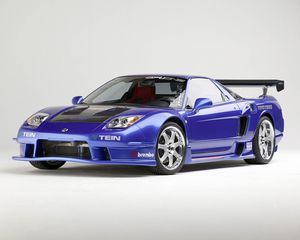 Превью обои acura, nsx, 2003, синий, вид спереди, акура, нсх, спорт, стиль, авто