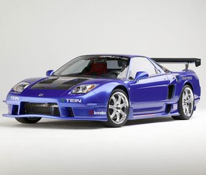 Превью обои acura, nsx, 2003, синий, вид спереди, акура, нсх, спорт, стиль, авто