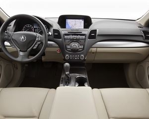 Превью обои acura, rdx, салон, интерьер, руль, спидометр