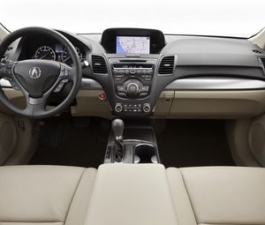 Превью обои acura, rdx, салон, интерьер, руль, спидометр