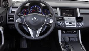 Превью обои acura, rdx, салон, интерьер, руль, спидометр