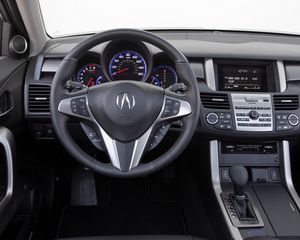 Превью обои acura, rdx, салон, интерьер, руль, спидометр