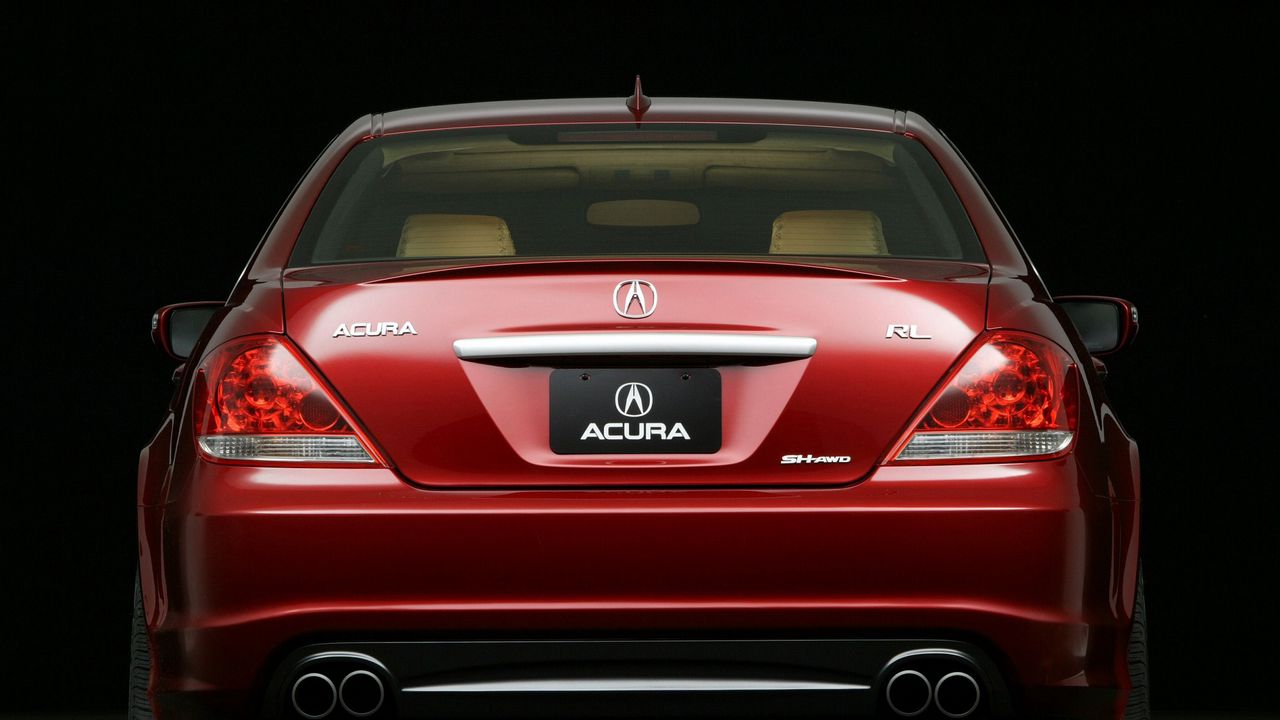 Обои acura, rl, concept, 2005, красный, вид сзади, стиль, акура, концепт кар, авто