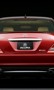 Превью обои acura, rl, concept, 2005, красный, вид сзади, стиль, акура, концепт кар, авто