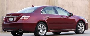 Превью обои acura, rl, красный, вид сбоку, седан, стиль, акура, авто