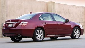 Превью обои acura, rl, красный, вид сбоку, седан, стиль, акура, авто