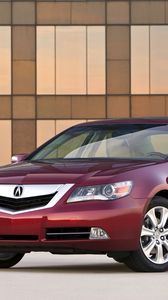 Превью обои acura, rl, красный, вид спереди, стиль, акура, седан, авто