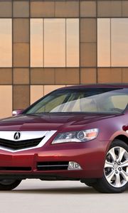 Превью обои acura, rl, красный, вид спереди, стиль, акура, седан, авто