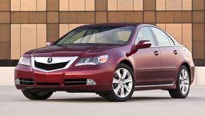 Превью обои acura, rl, красный, вид спереди, стиль, акура, седан, авто