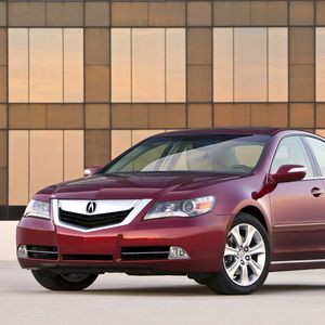 Превью обои acura, rl, красный, вид спереди, стиль, акура, седан, авто