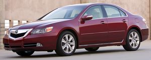 Превью обои acura, rl, красный, вид сбоку, стиль, акура, седан, авто, асфальт