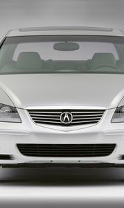 Превью обои acura, rl, серебряный металлик, вид спереди, акура, авто