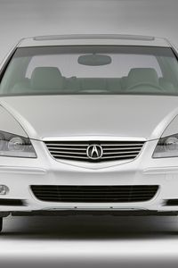 Превью обои acura, rl, серебряный металлик, вид спереди, акура, авто