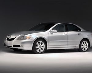 Превью обои acura, rl, серебряный металлик, вид сбоку, стиль, акура, седан, авто