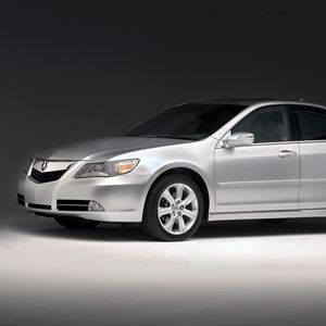 Превью обои acura, rl, серебряный металлик, вид сбоку, стиль, акура, седан, авто