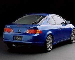 Превью обои acura, rs-x, 2001, concept, синий, вид сзади, стиль, акура, концепт кар, авто