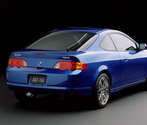 Превью обои acura, rs-x, 2001, concept, синий, вид сзади, стиль, акура, концепт кар, авто