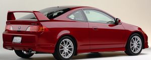 Превью обои acura, rsx, 2003, красный, вид сзади, стиль, акура, авто