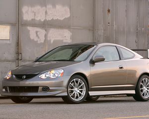 Превью обои acura, rsx, 2003, серый металлик, вид сбоку, стиль, авто