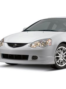 Превью обои acura, rsx, 2004, белый металлик, вид спереди, стиль, акура, авто