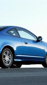 Превью обои acura, rsx, 2005, синий, вид сбоку, стиль, акура, авто, асфальт