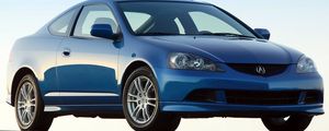 Превью обои acura, rsx, 2005, синий, вид спереди, стиль, акура, авто, небо