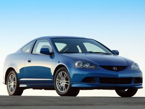 Превью обои acura, rsx, 2005, синий, вид спереди, стиль, акура, авто, небо