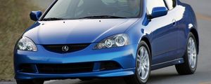 Превью обои acura, rsx, 2005, синий, вид спереди, стиль, акура, авто, дорога